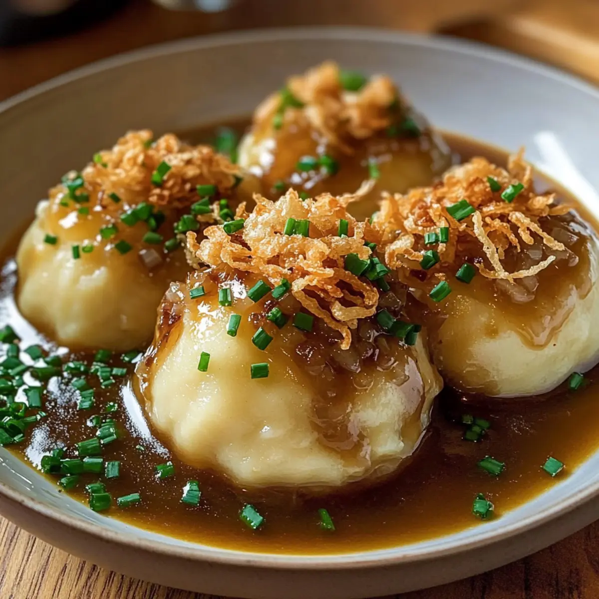 Klassische KartoffelklA¶Ae mit ZwiebelsoAe lufkkl